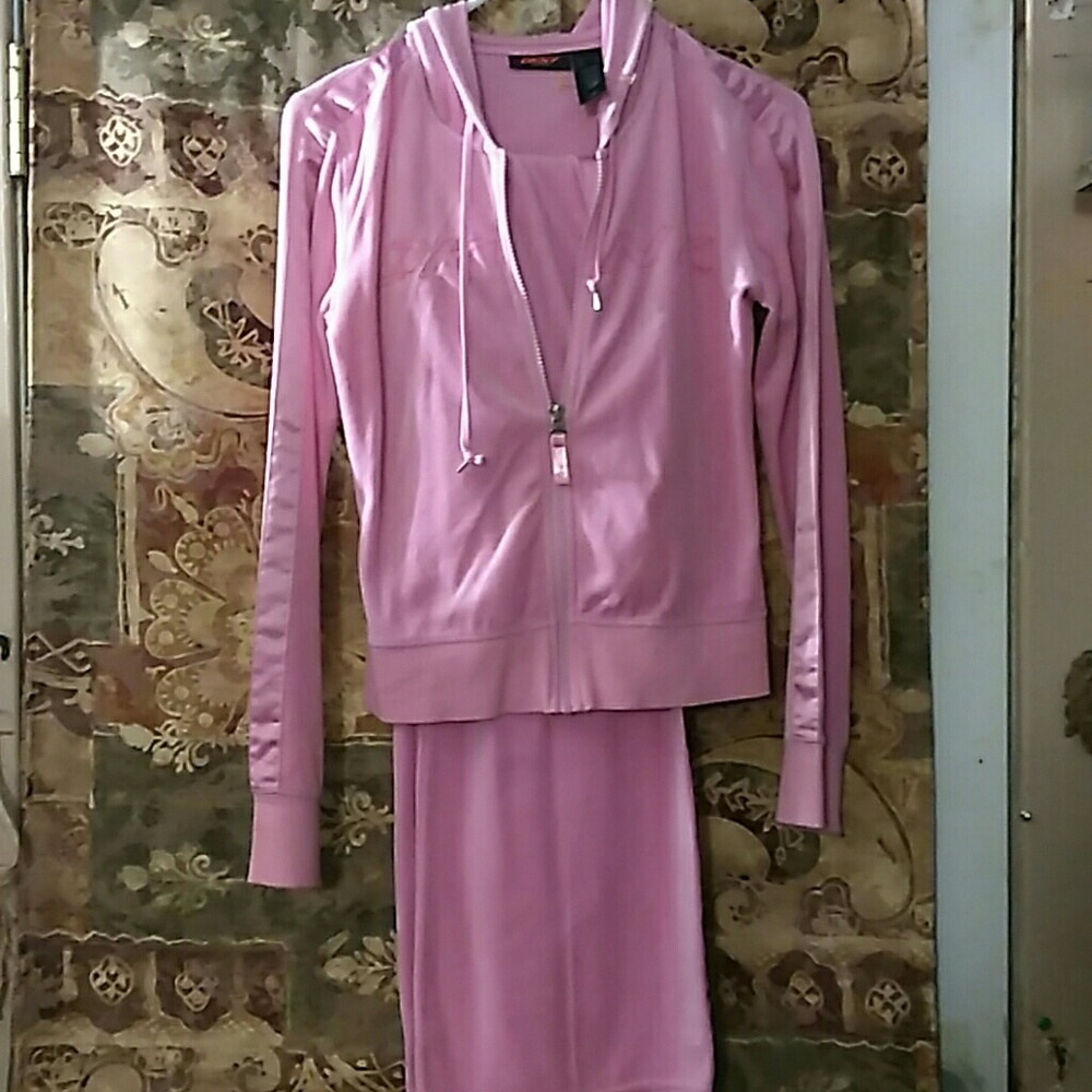 Hot pink donk two-piece jogging outfit